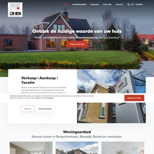 Screenshot van de website van www.3bmakelaardij.nl