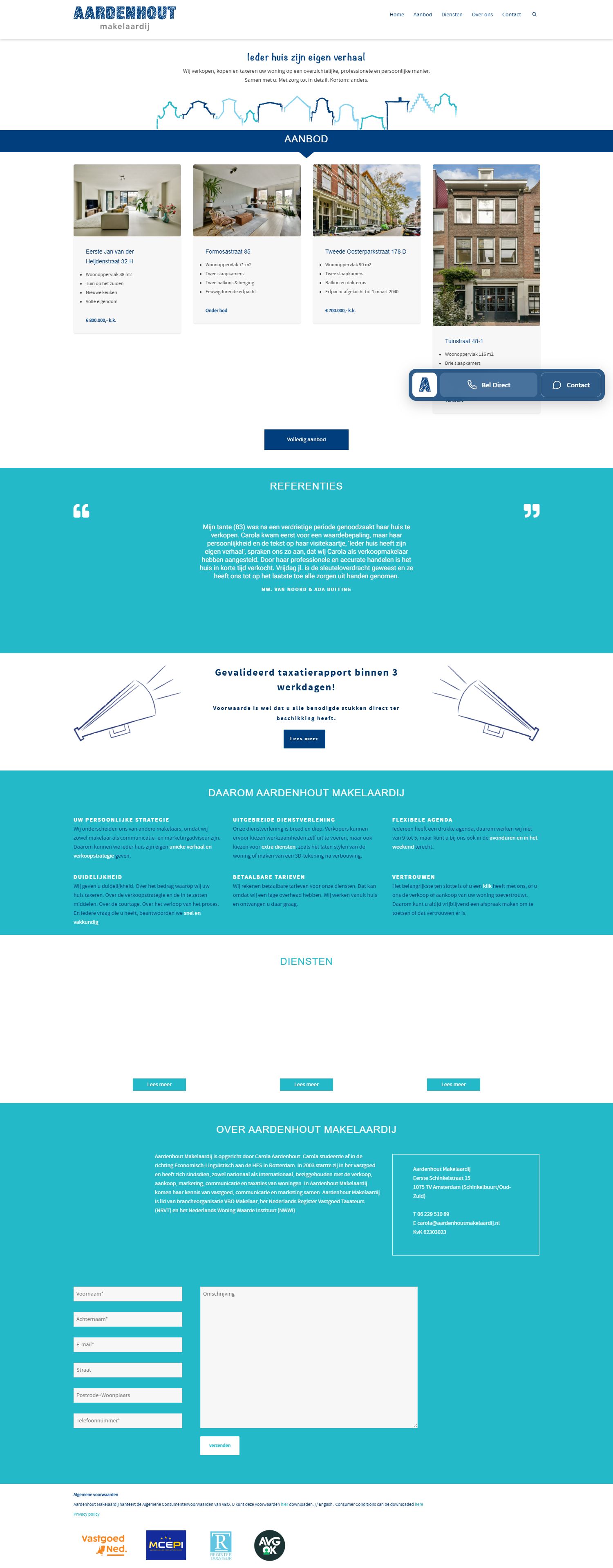 Team foto van Aardenhout Makelaardij
