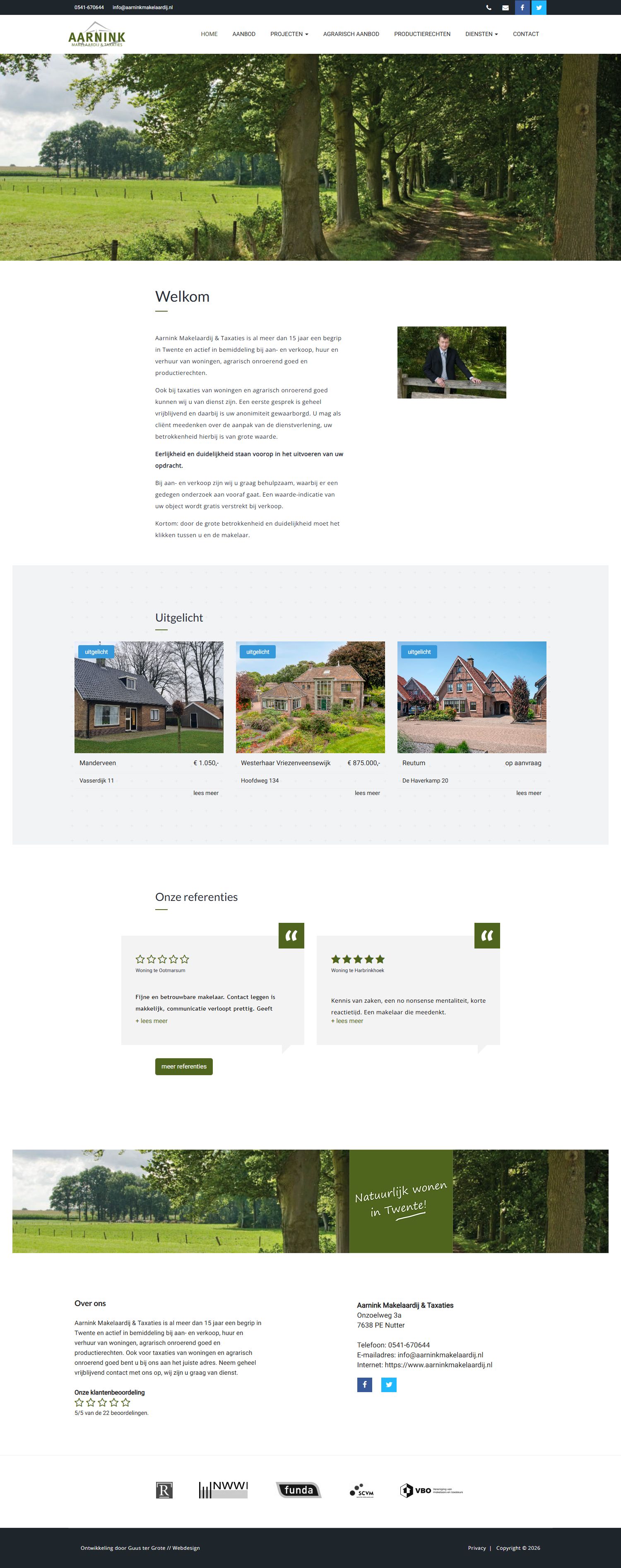 Kantoorfoto Aarnink Makelaardij en Taxaties