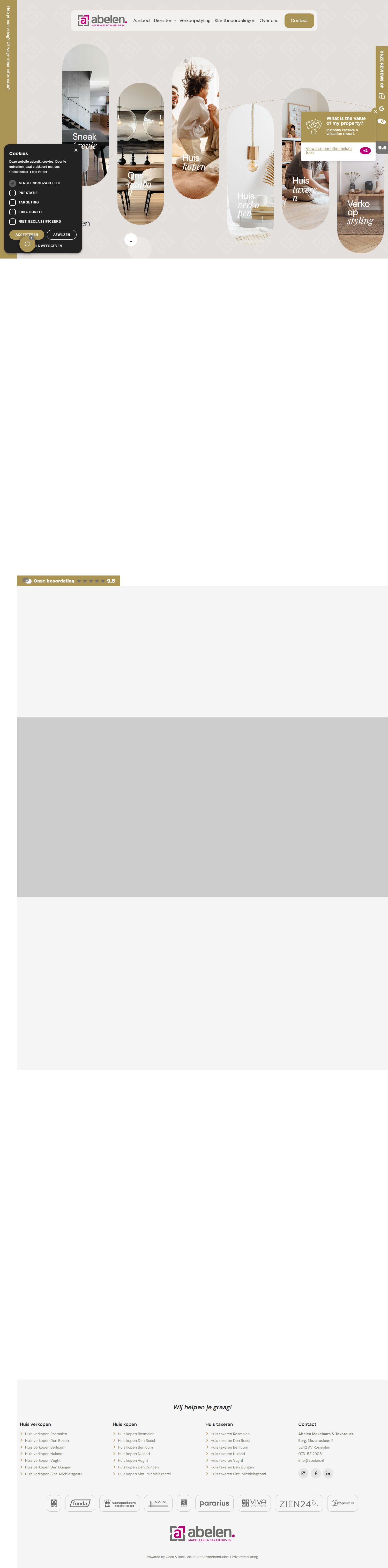 Screenshot van de website van www.abelen.nl