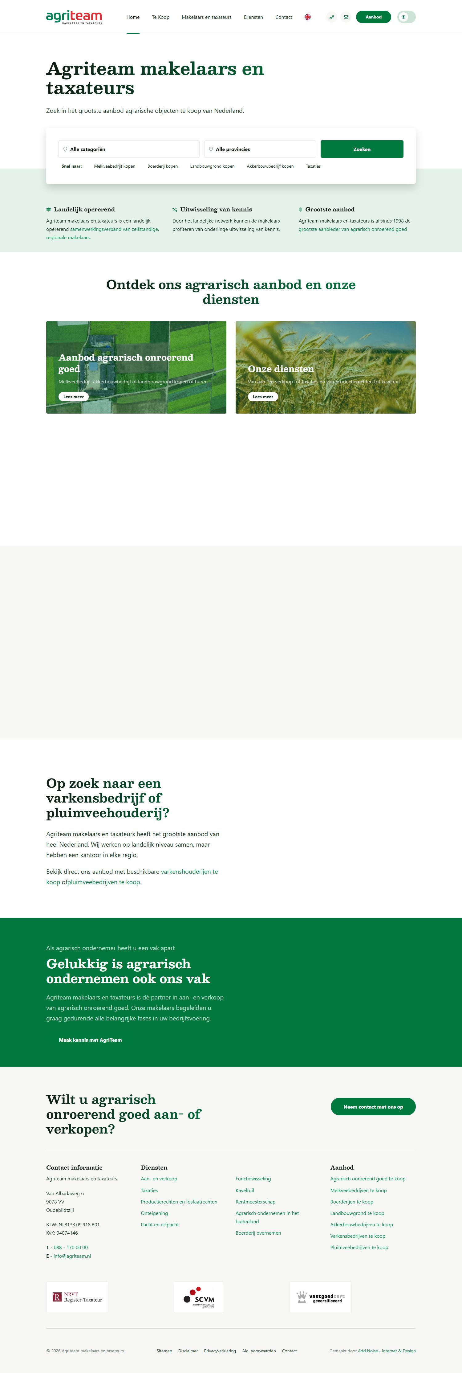 Team foto van Agriteam Makelaars & Taxateurs Flevoland e.o.