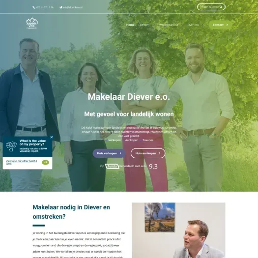 Capture d'écran du site web de www.alderikvos.nl