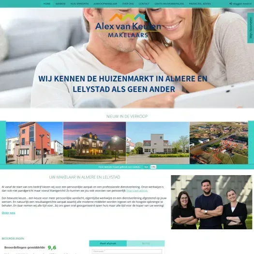 Screenshot van de website van www.alexvankeulen.nl