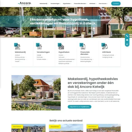 Screenshot der Website von www.ancora.nl