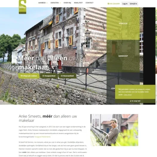 Screenshot van de website van www.ankesmeets.nl