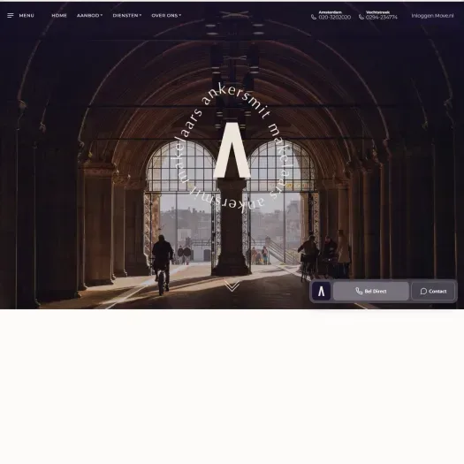 Screenshot of the website of www.ankersmit.nl