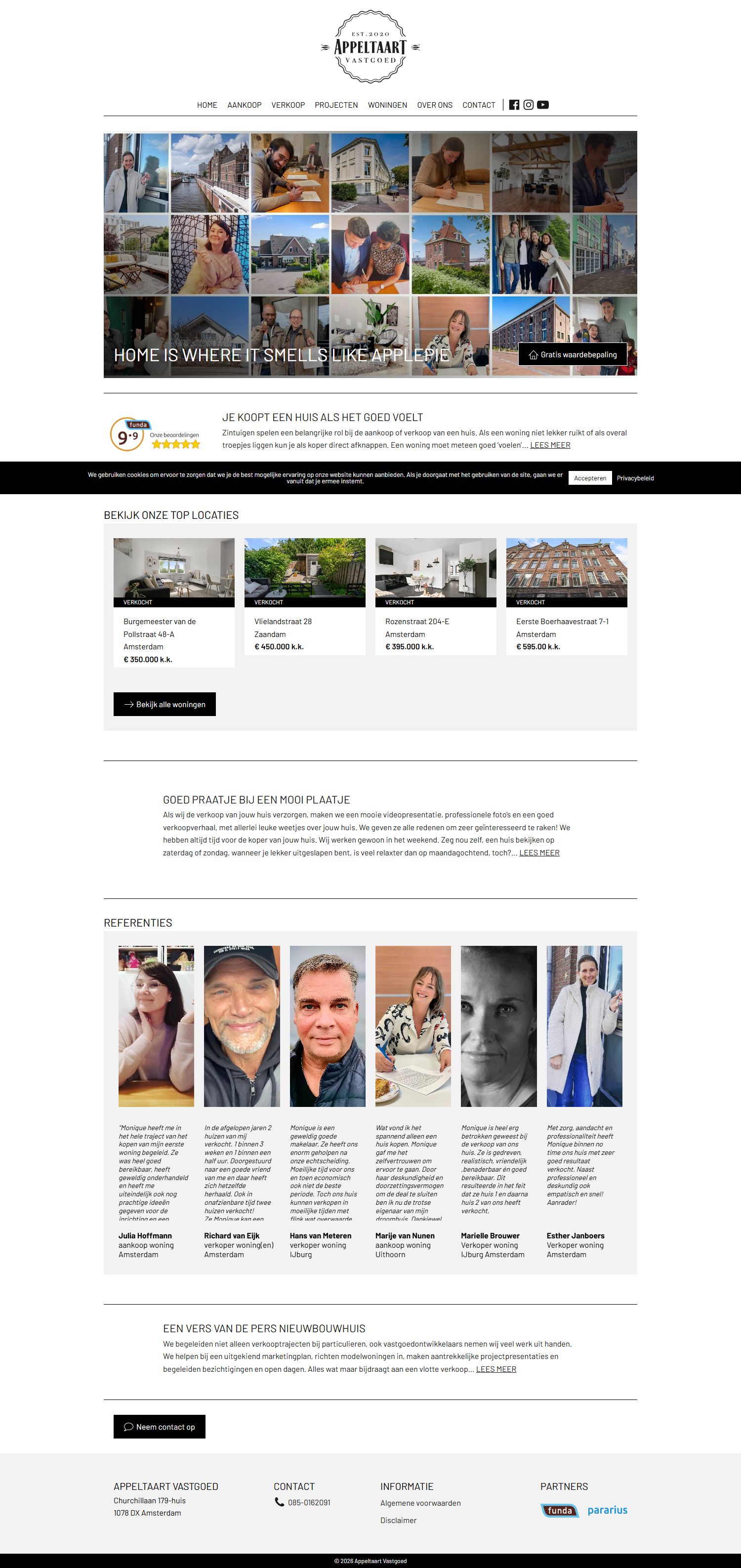 Screenshot van de website van www.appeltaartvastgoed.nl