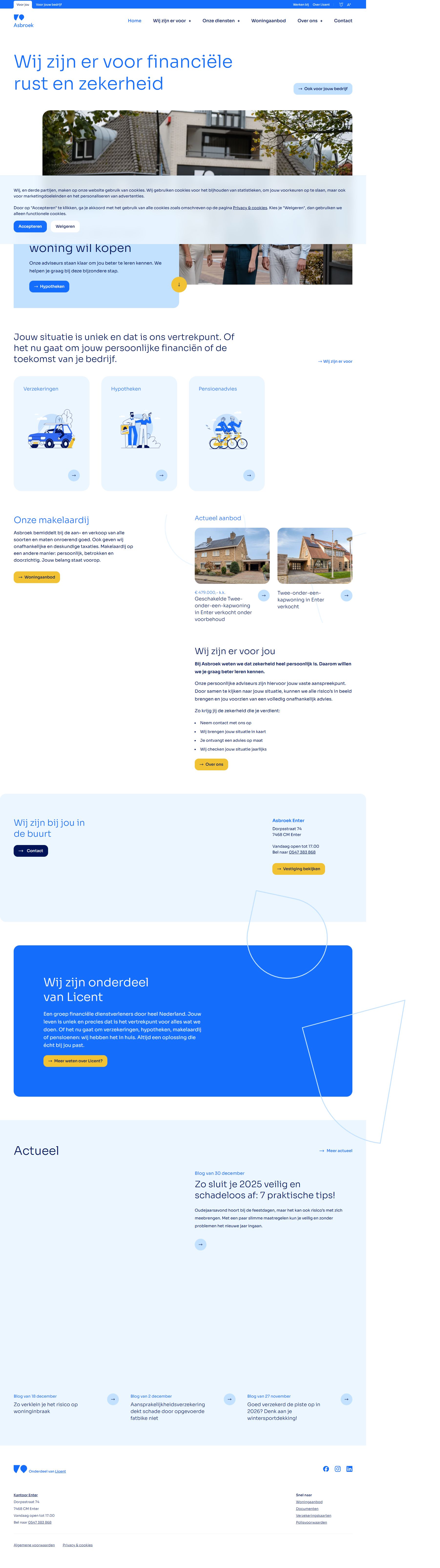 Screenshot van de website van www.asbroek.nl