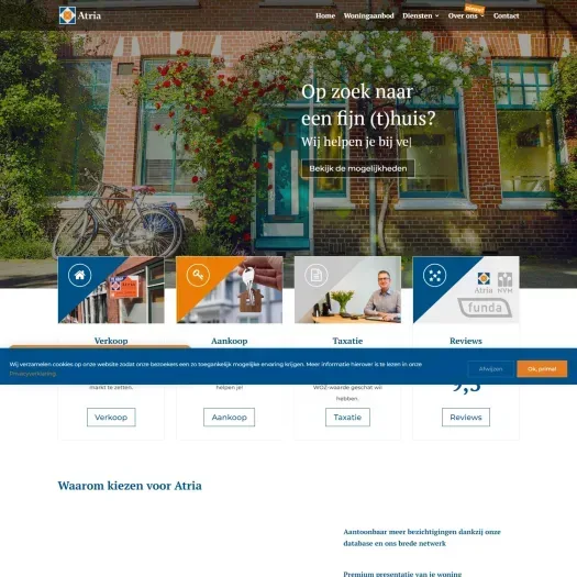 Capture d'écran du site web de www.atriamakelaardij.nl