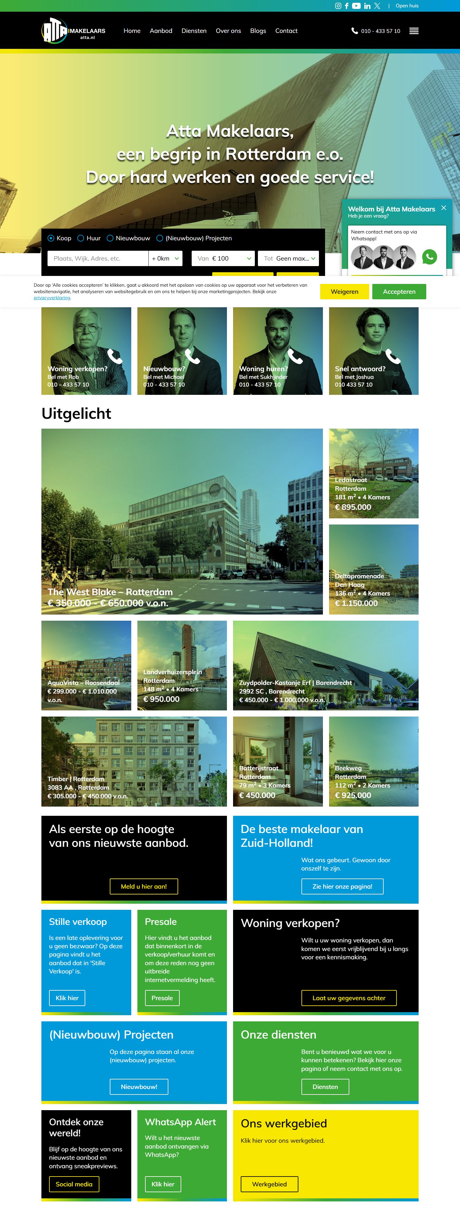 Screenshot van de website van www.atta.nl