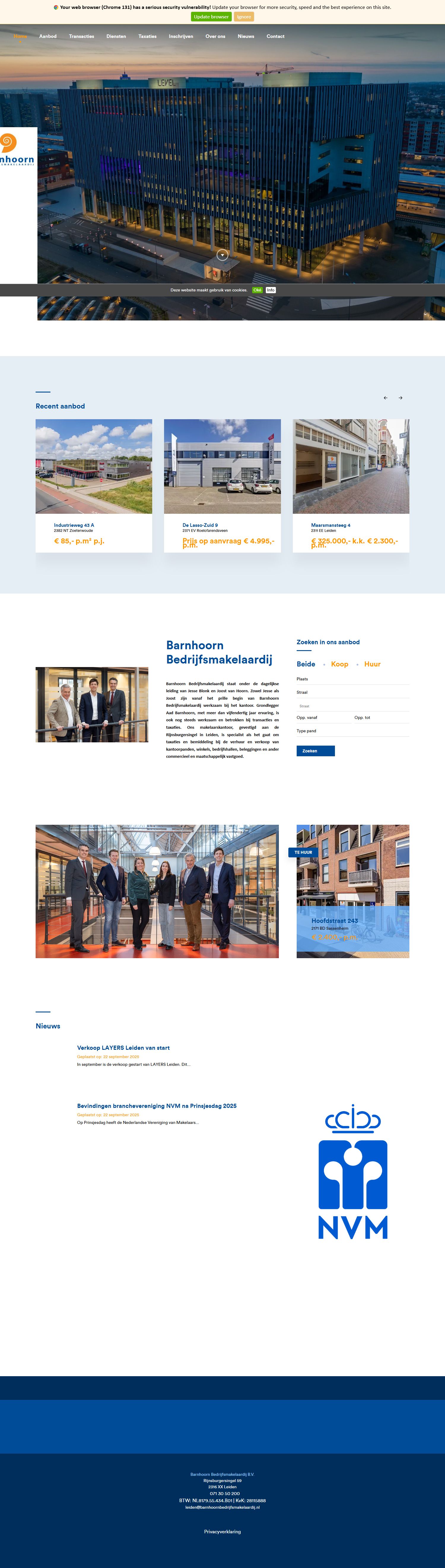 Kantoorfoto Barnhoorn Bedrijfsmakelaardij B.V.