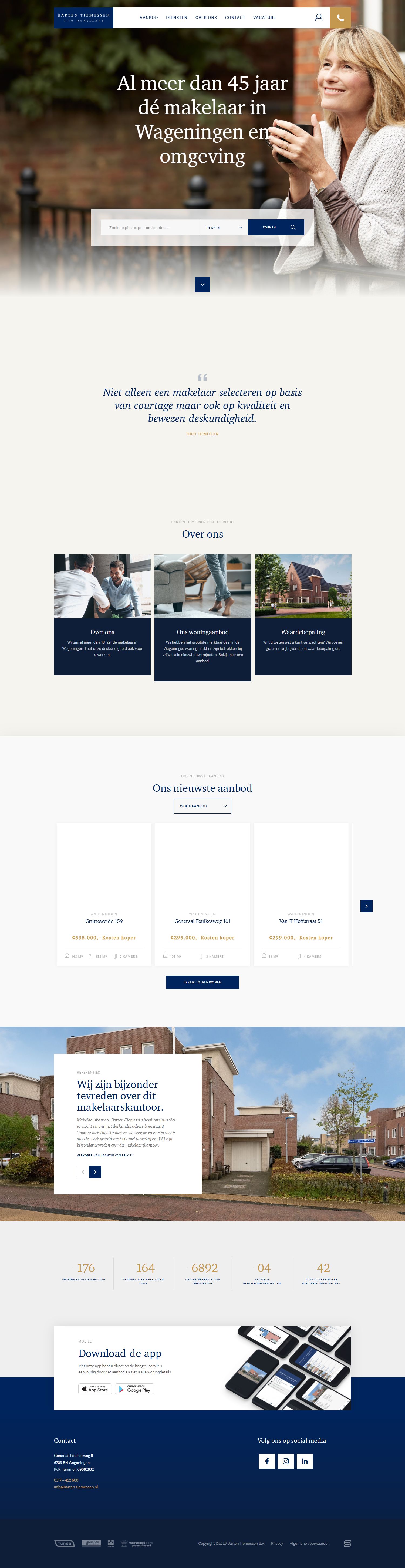 Screenshot van de website van www.barten-tiemessen.nl