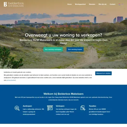 Screenshot van de website van www.belderbos.nl