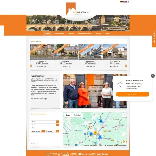 Capture d'écran du site web de www.benmordang.nl