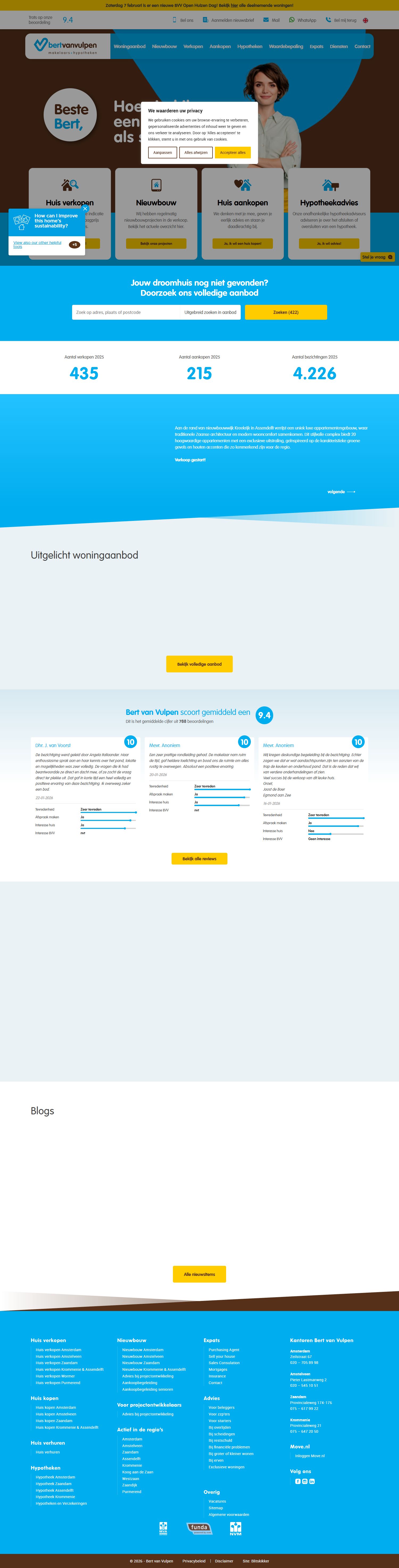 Kantoor foto van Bert van Vulpen makelaars + hypotheken Krommenie