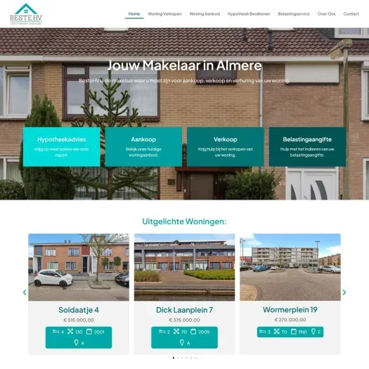 Capture d'écran du site web de www.bestehv.nl