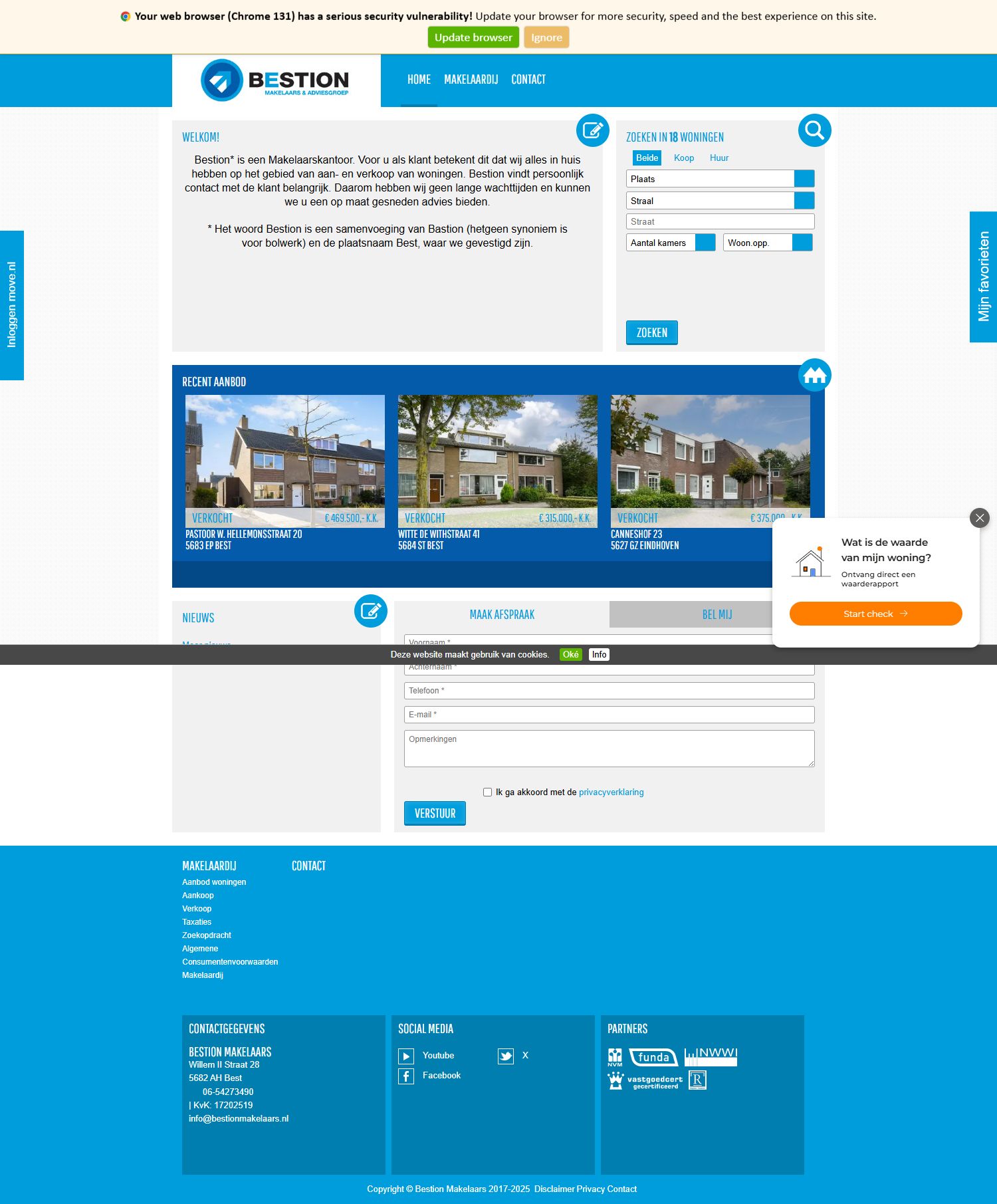 Screenshot van de website van www.bestionmakelaars.nl