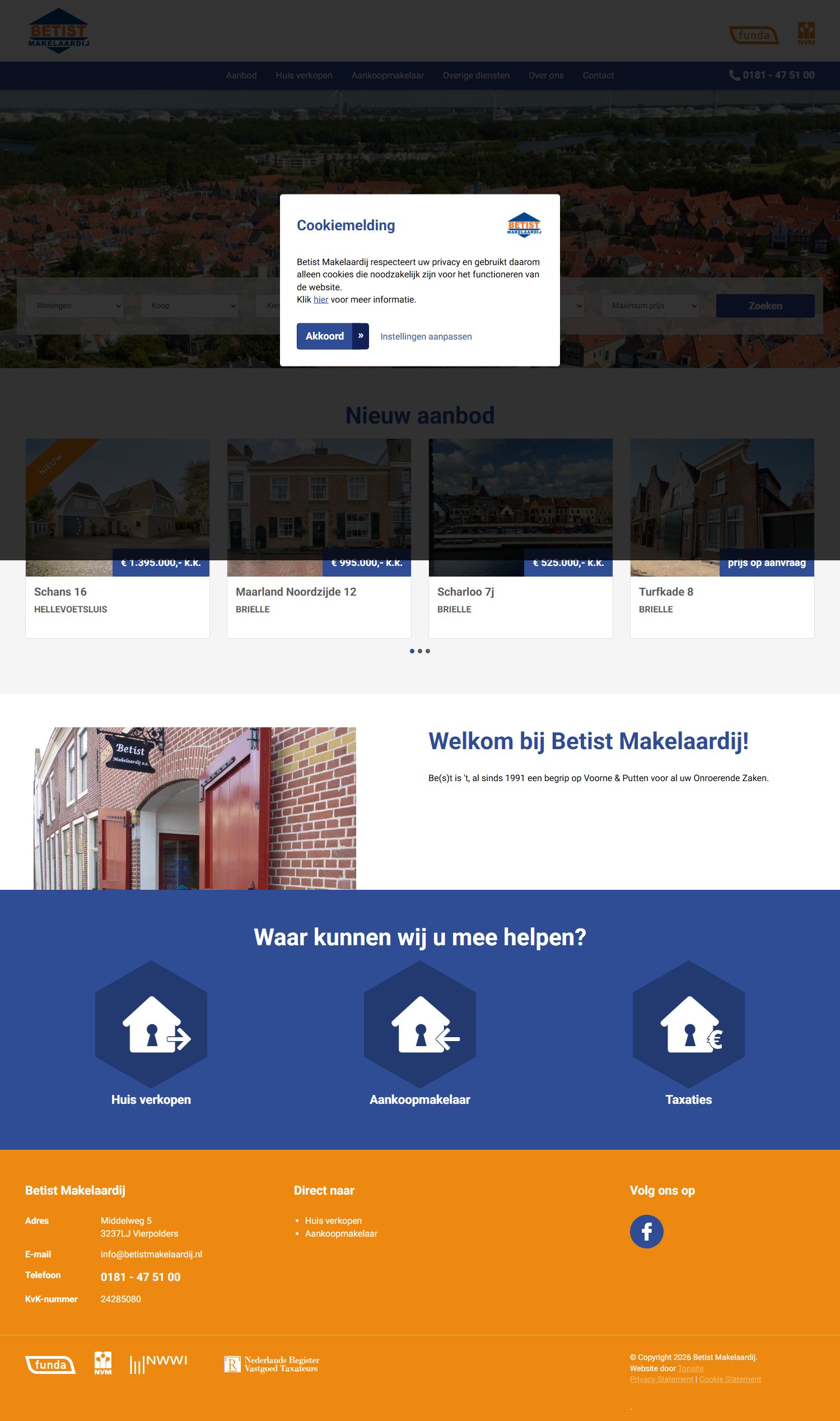 Screenshot van de website van www.betistmakelaardij.nl
