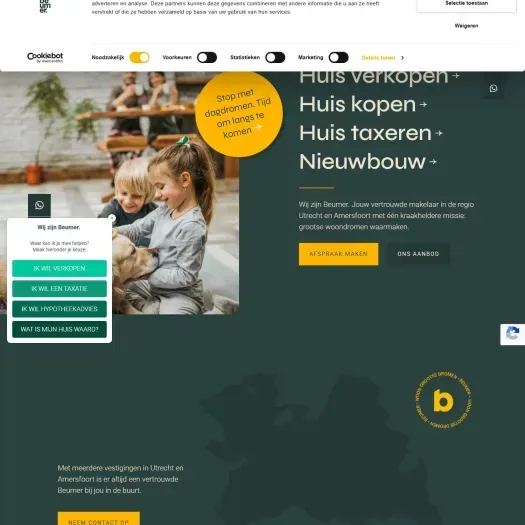 Capture d'écran du site web de www.beumer.nl