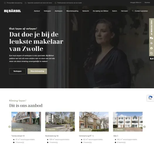 Capture d'écran du site web de www.bijbarbel.nl