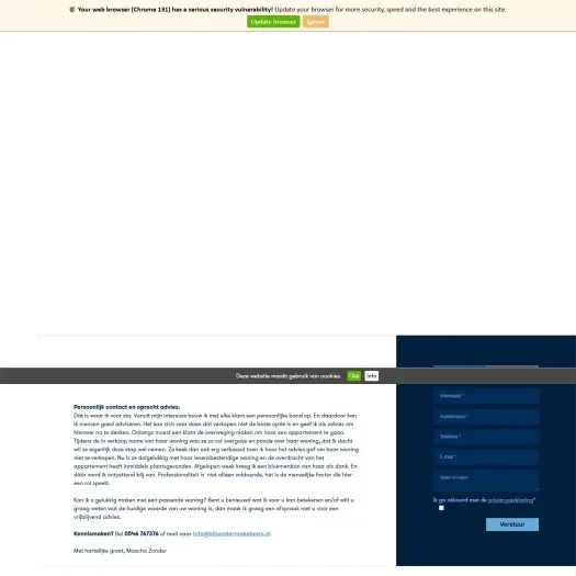 Capture d'écran du site web de www.bijzondermakelaars.nl