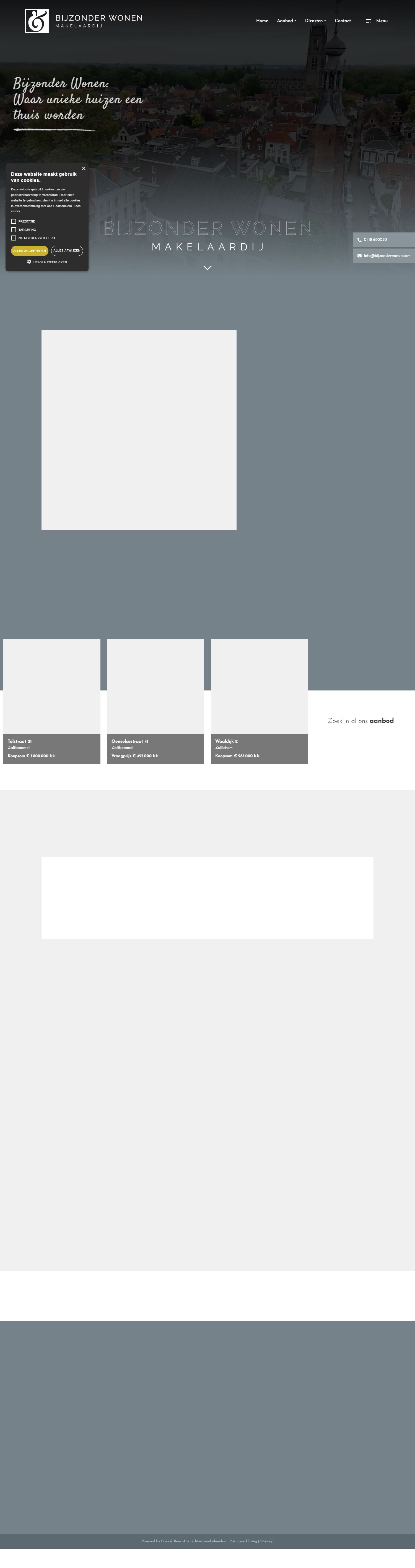 Screenshot van de website van www.bijzonderwonen.com
