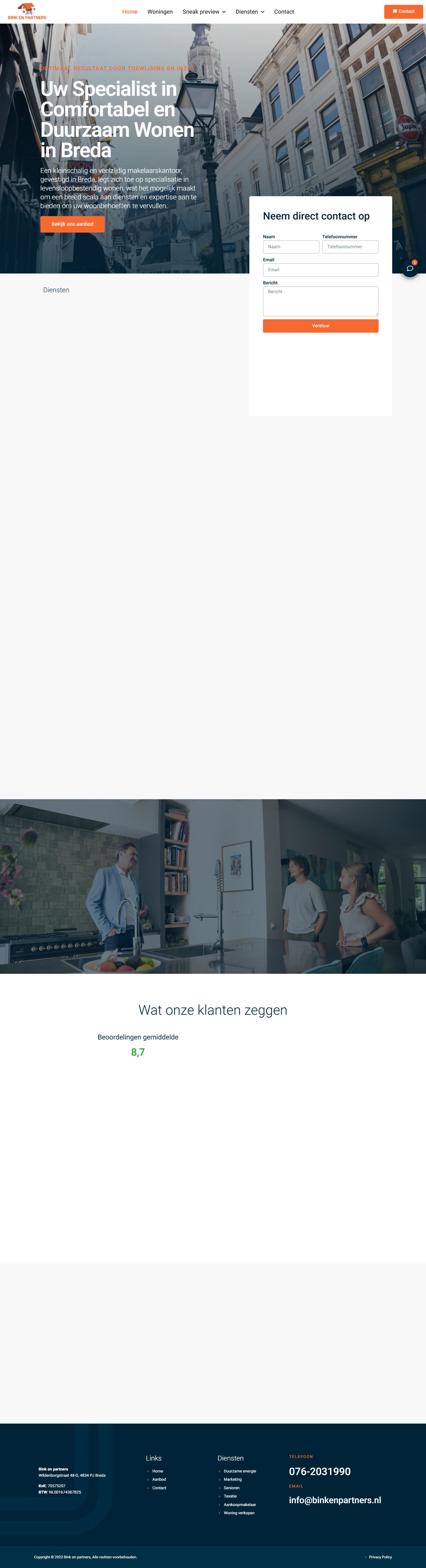 Screenshot van de website van www.binkenpartners.nl