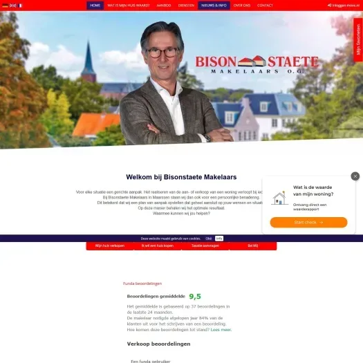 Capture d'écran du site web de www.bisonstaete.nl
