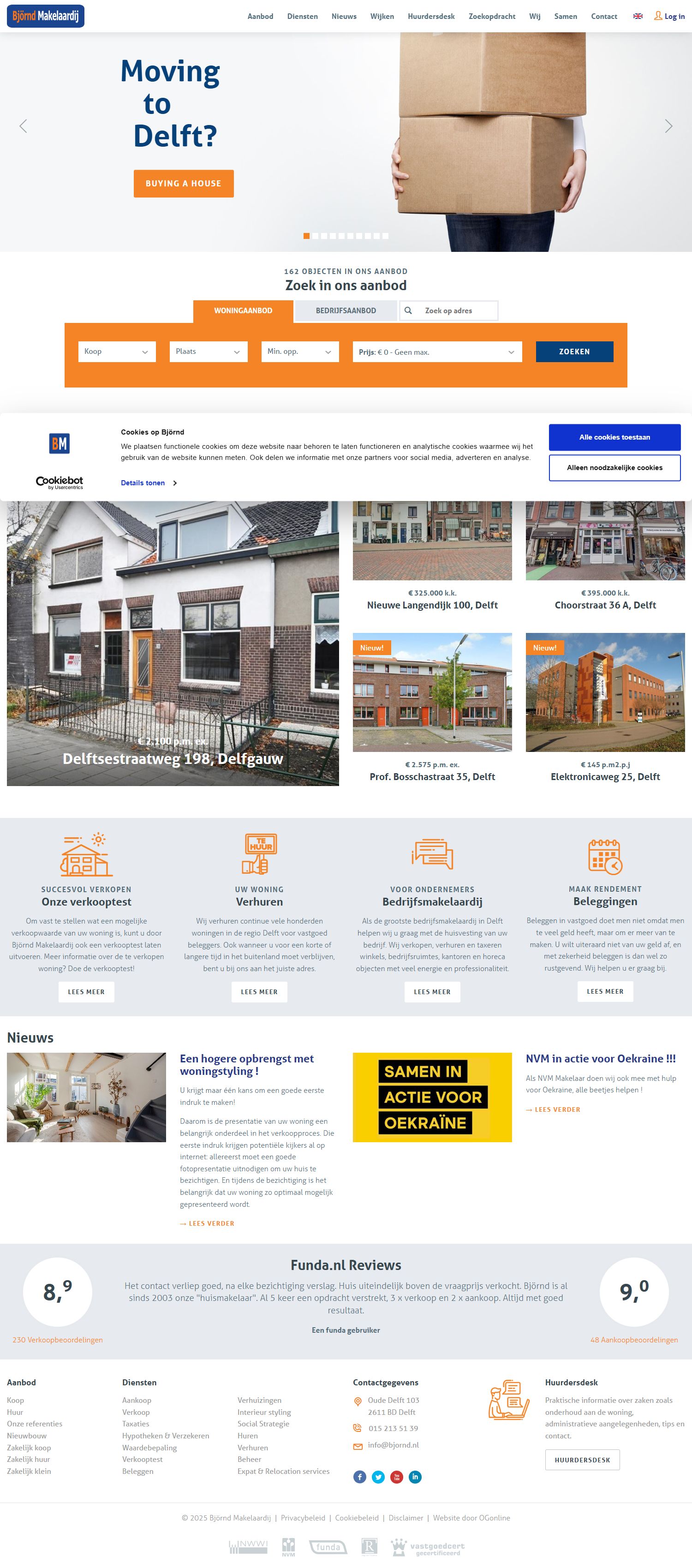 Screenshot van de website van www.bjornd.nl