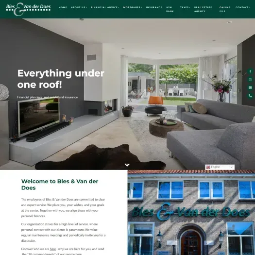 Screenshot der Website von www.blesvanderdoes.nl