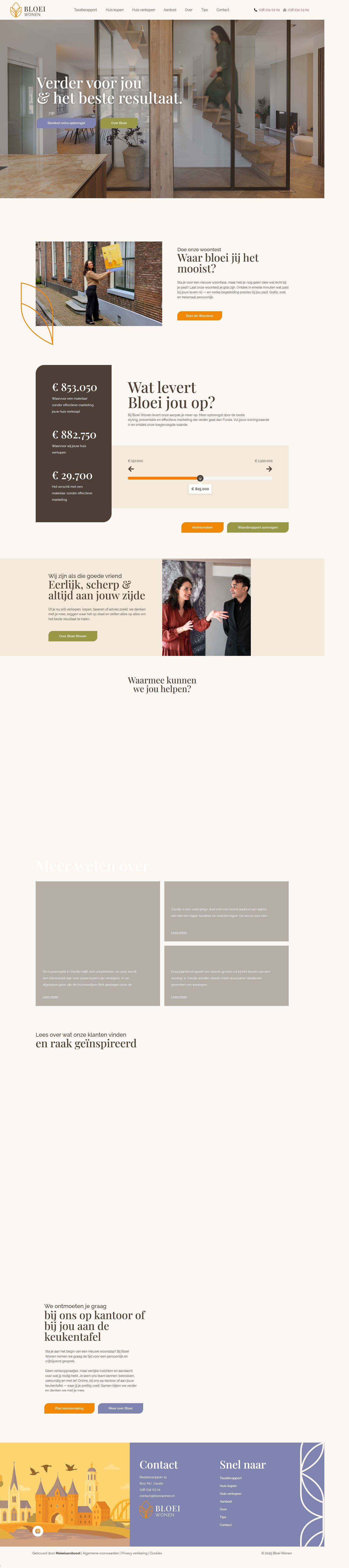 Screenshot van de website van www.bloeiwonen.nl