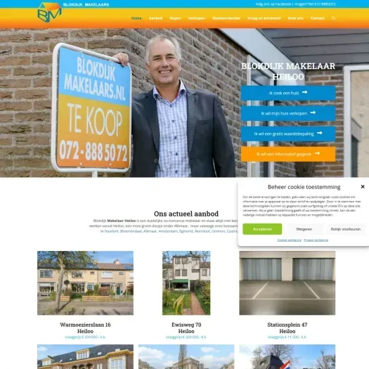 Capture d'écran du site web de www.blokdijkmakelaars.nl