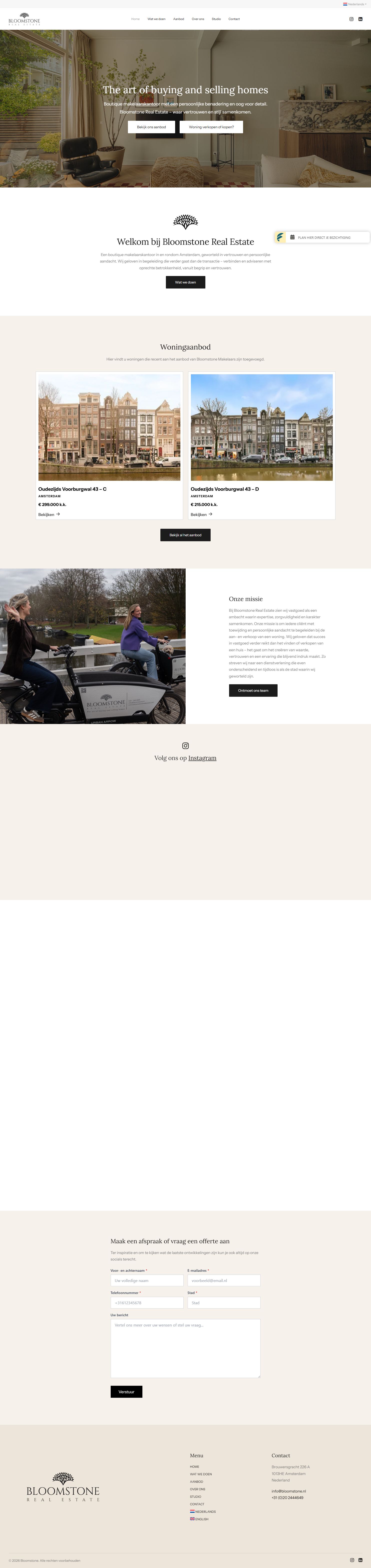 Screenshot van de website van www.bloomstonerealestate.com