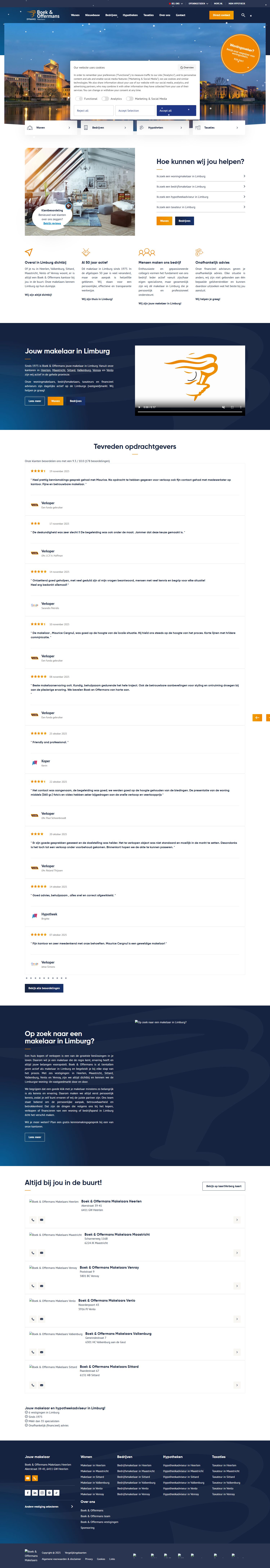 Screenshot van de website van boek-offermans.nl