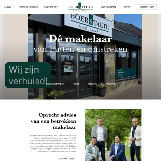 Capture d'écran du site web de www.boerstaete.nl