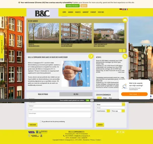 Capture d'écran du site web de www.bollemakelaardij.nl