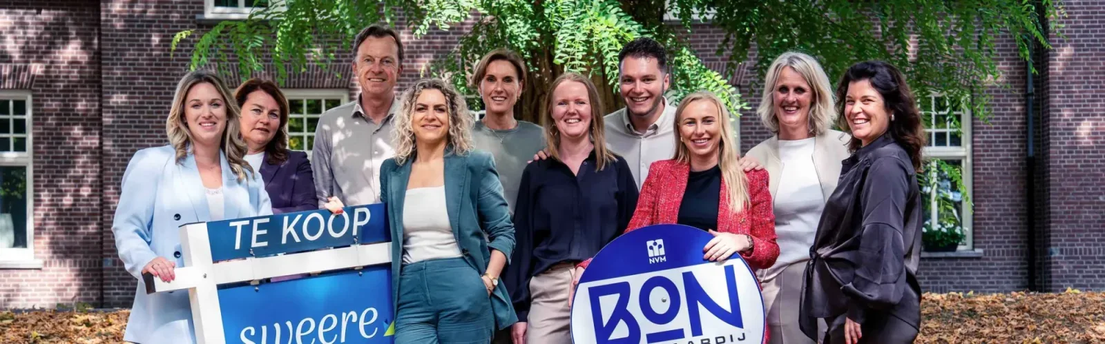 Team foto van Bon Makelaardij, onderdeel van Sweere Makelaardij