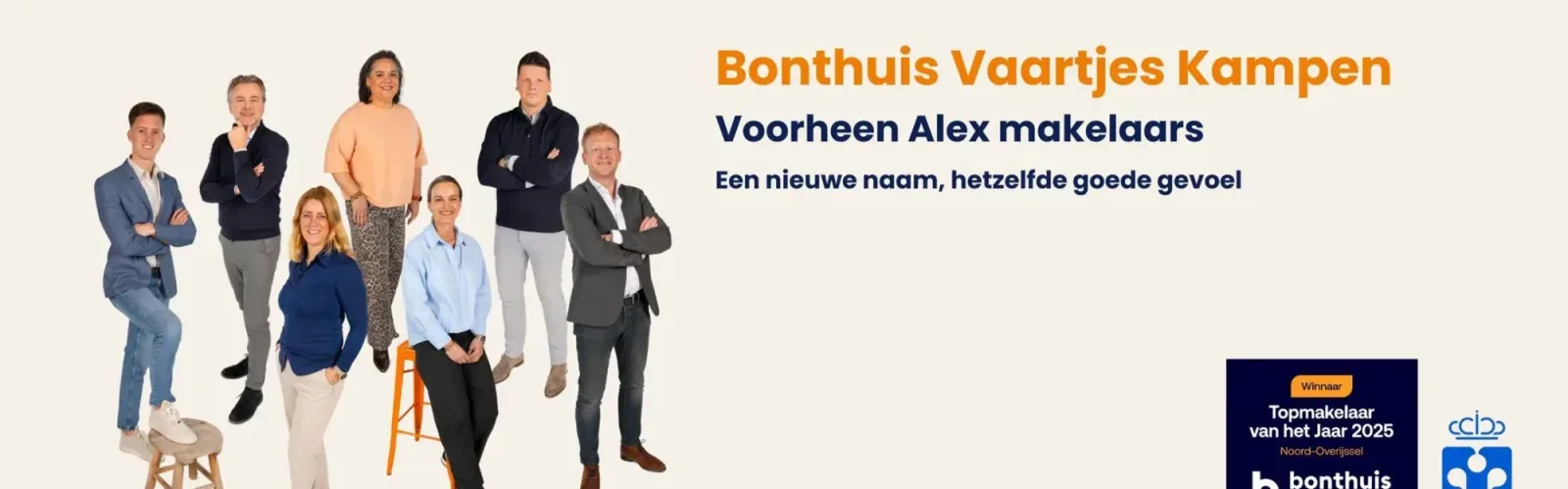Team foto van Bonthuis Vaartjes Makelaars (eerst Alex Makelaars)