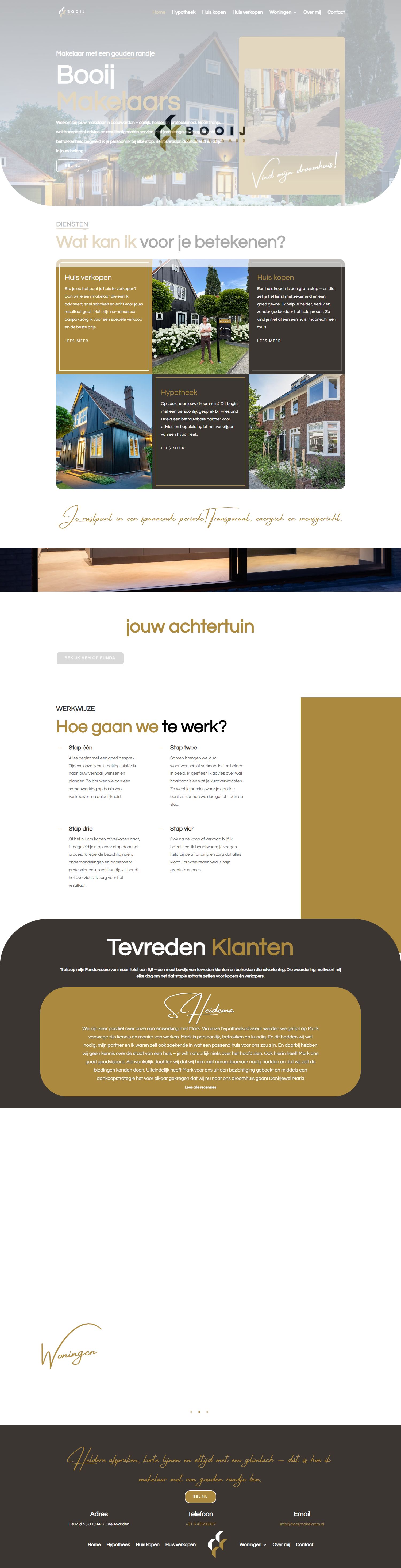 Screenshot van de website van booijmakelaars.nl