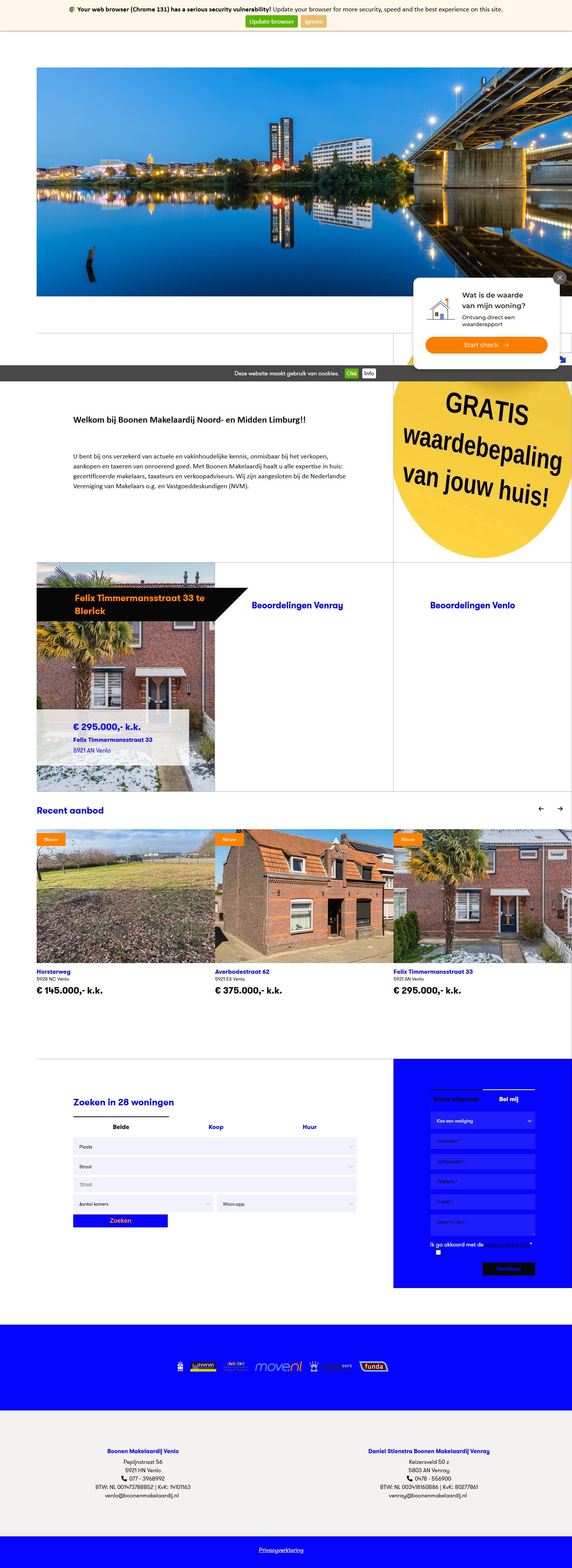 Screenshot van de website van www.boonenmakelaardij.nl