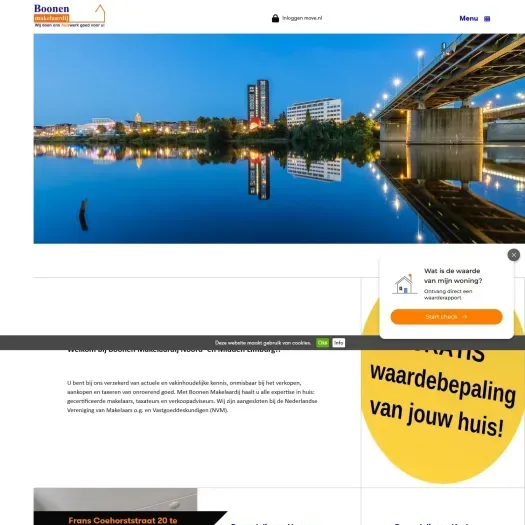 Screenshot der Website von www.boonenmakelaardij.nl