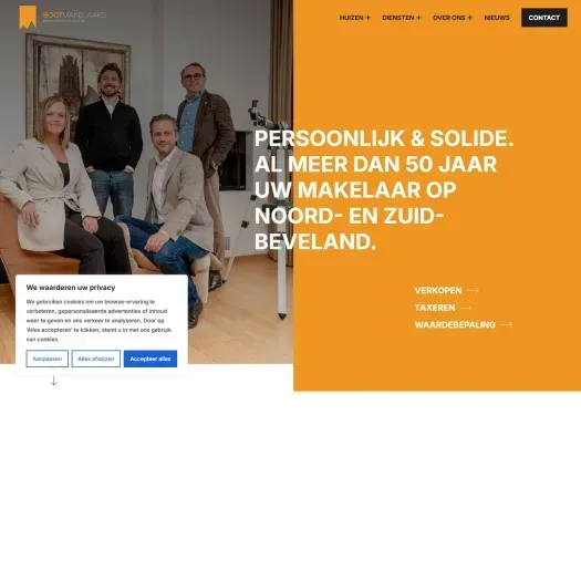 Screenshot der Website von www.bootmakelaars.nl