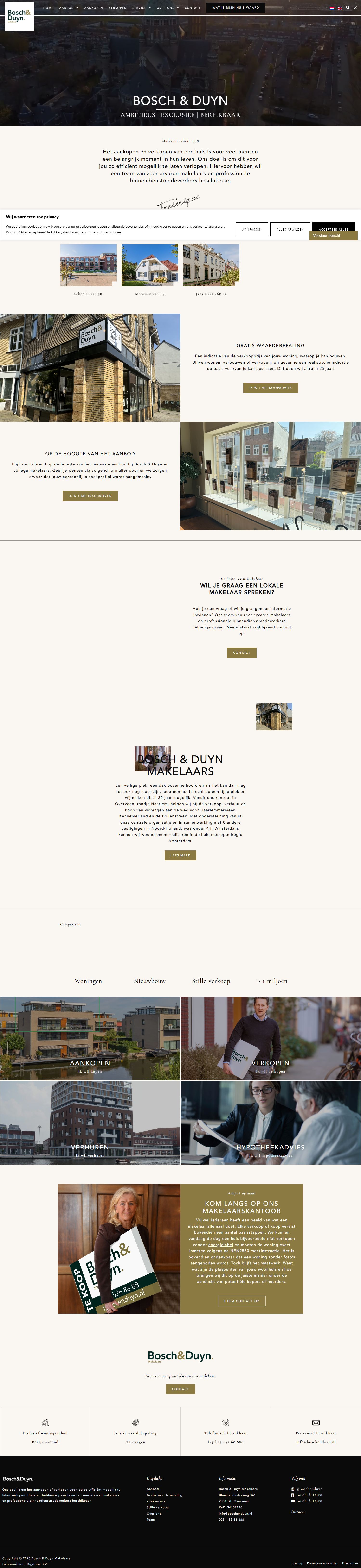 Screenshot van de website van www.boschenduyn.nl