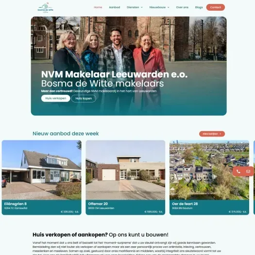 Screenshot der Website von www.bosmadewitte.nl