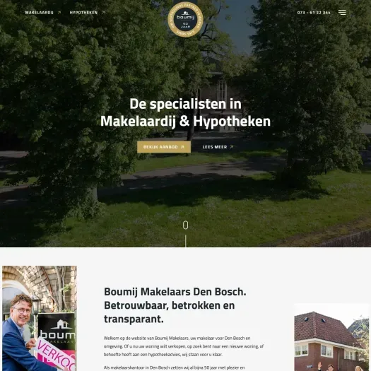 Screenshot der Website von www.boumij.nl