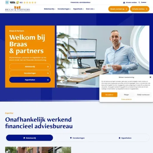Screenshot van de website van www.braasenpartners.nl
