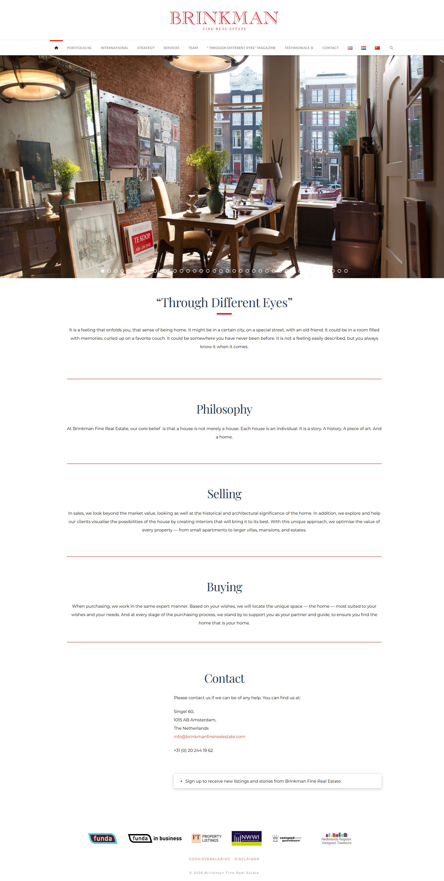 Screenshot van de website van www.brinkmanfinerealestate.com