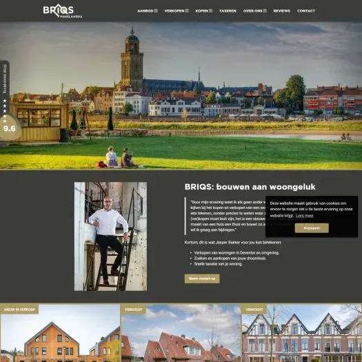Capture d'écran du site web de www.briqsmakelaardij.nl