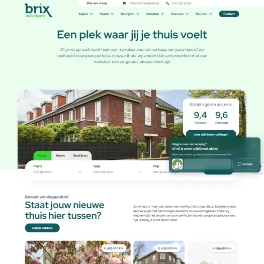 Capture d'écran du site web de www.brixmakelaars.nl