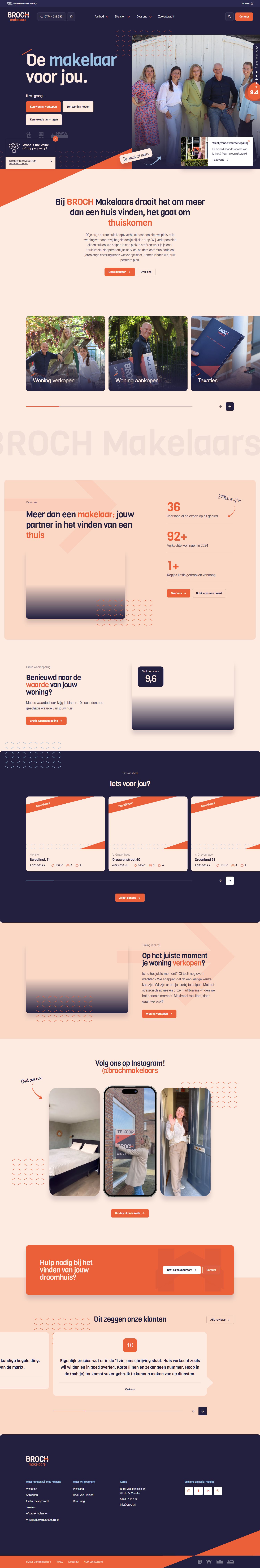 Screenshot van de website van www.broch.nl